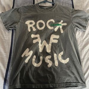 Grey, White, and Green Pleasures Streetwear Shirt.